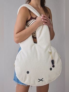 *NWT* MIFFY X WHATEVER! MAKES YOU HAPPY Giant Miffy Head Corduroy Tote